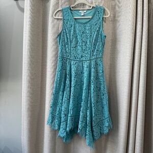 Isaac Mizrahi lace Overlay Blue Dress Size XSP